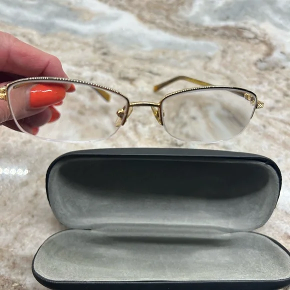 David Yurman Gold Women's Glasses - Picture 2 of 4